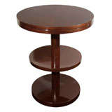 Art Deco Machine Age Circular Two Tier Occasional Table